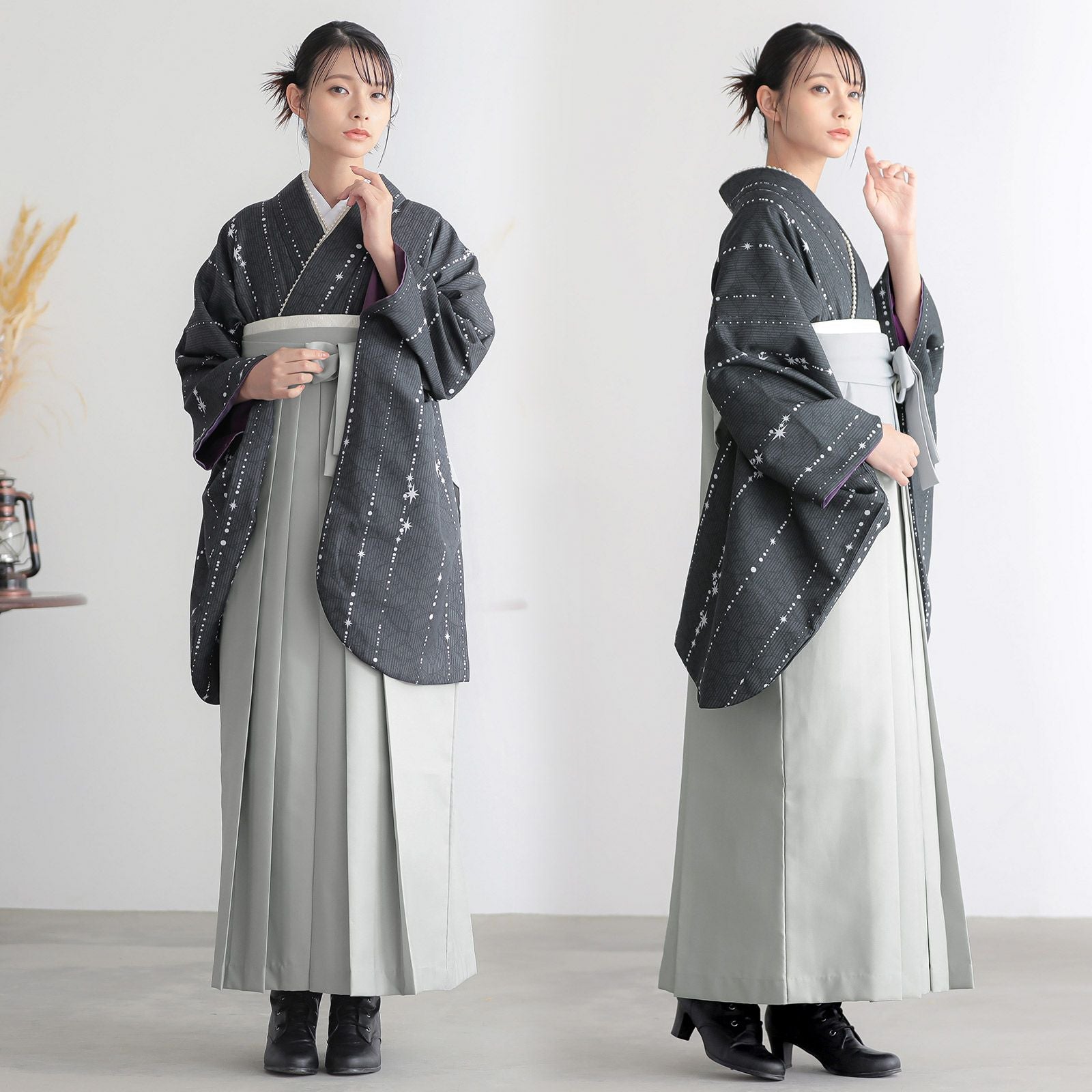 袴 セット 卒業式 女性 4点セット「二尺袖+刺繍袴+袴下帯+襦袢」卒業式