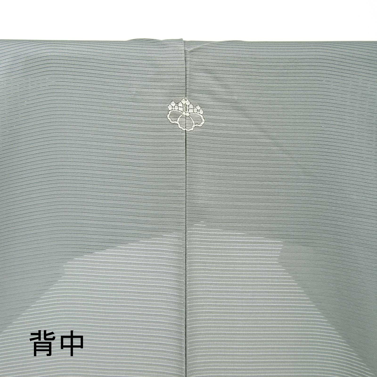 中古品】夏着物「一つ紋付き 色無地 絽 湊鼠色」正絹 絽 夏用 仕立て
