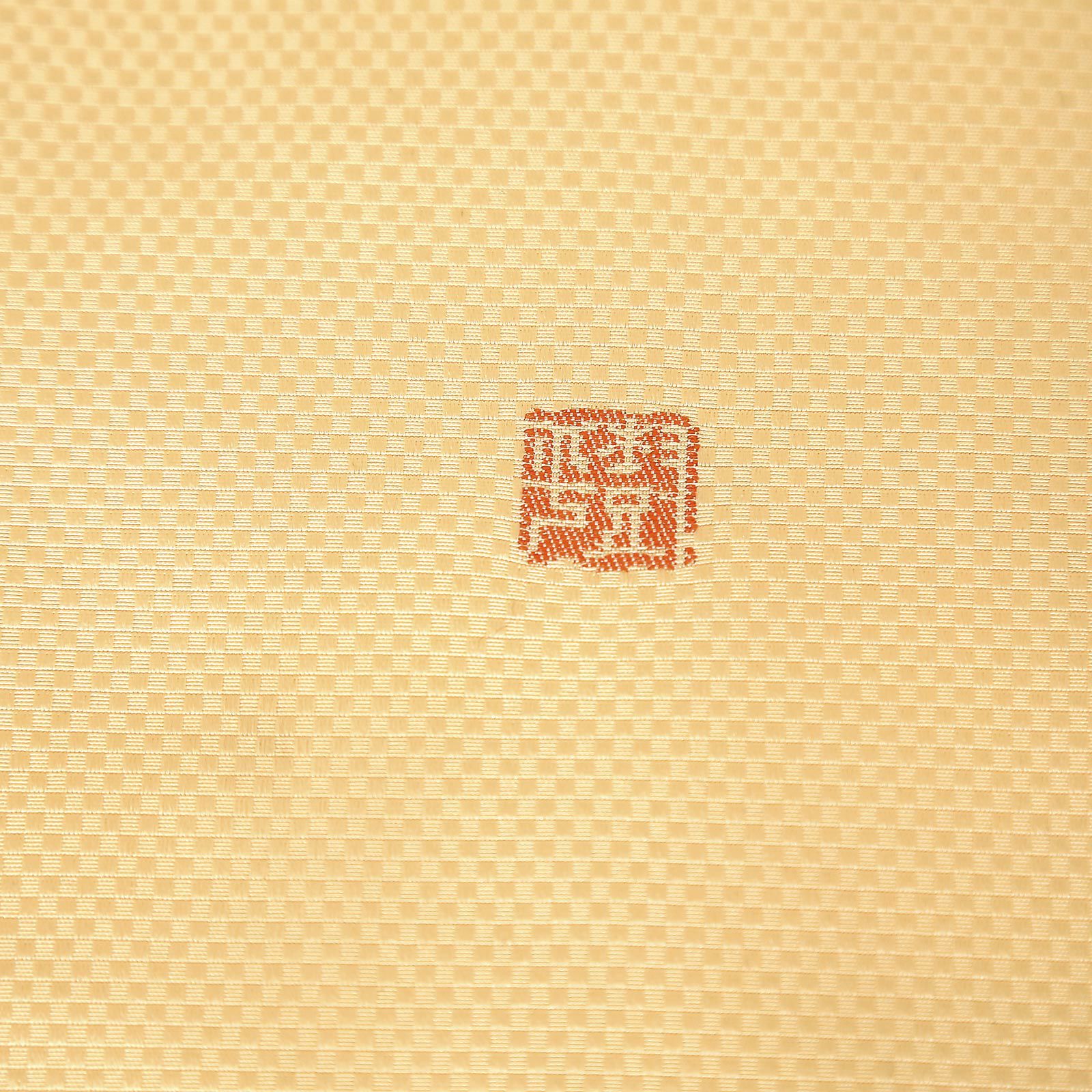 中古品】仕立て上がり 法事用 名古屋帯 「静 柑子色」八寸名古屋帯