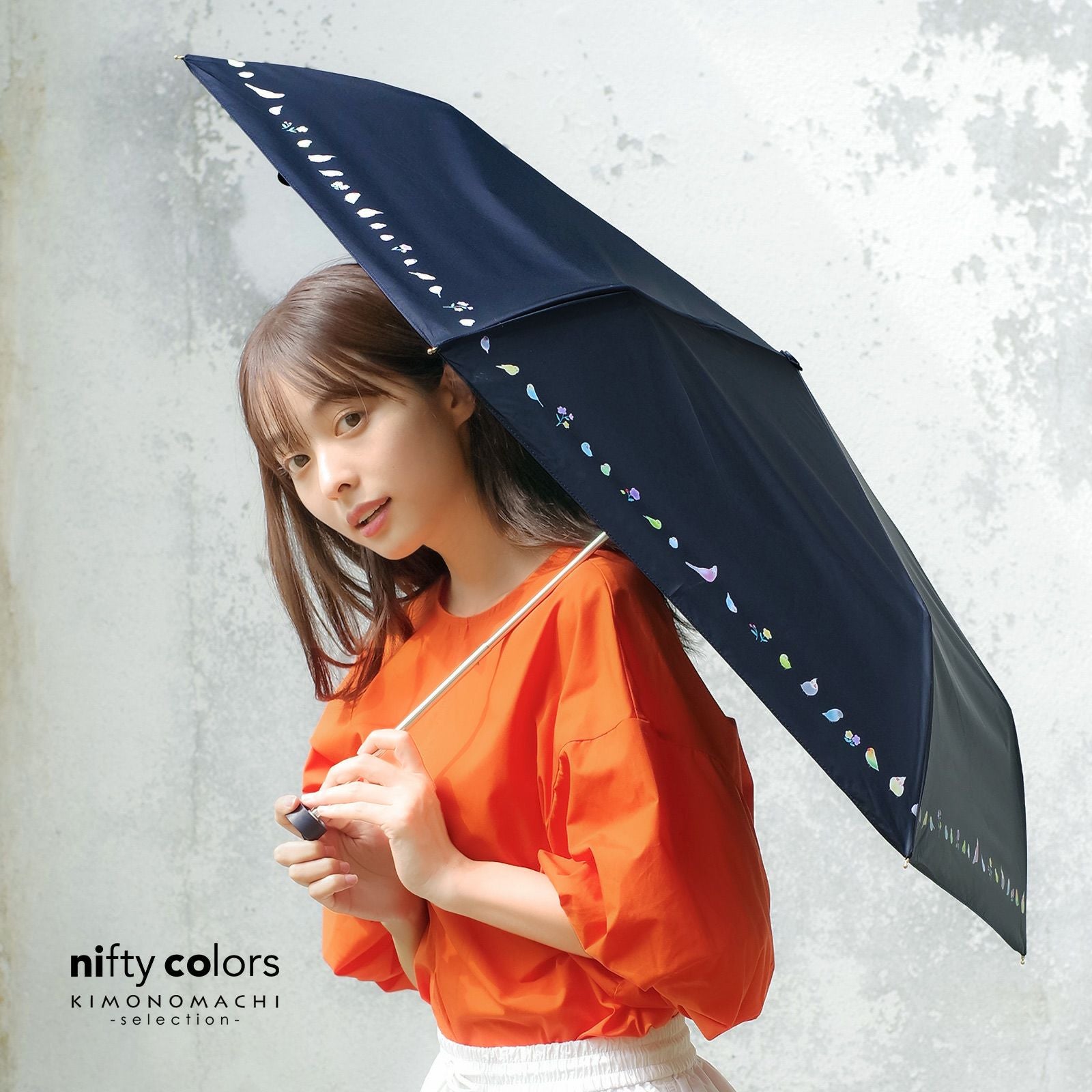 母の日150円OFFCOUPON5/21迄)日傘 晴雨兼用「nifty colors 遮光ことり