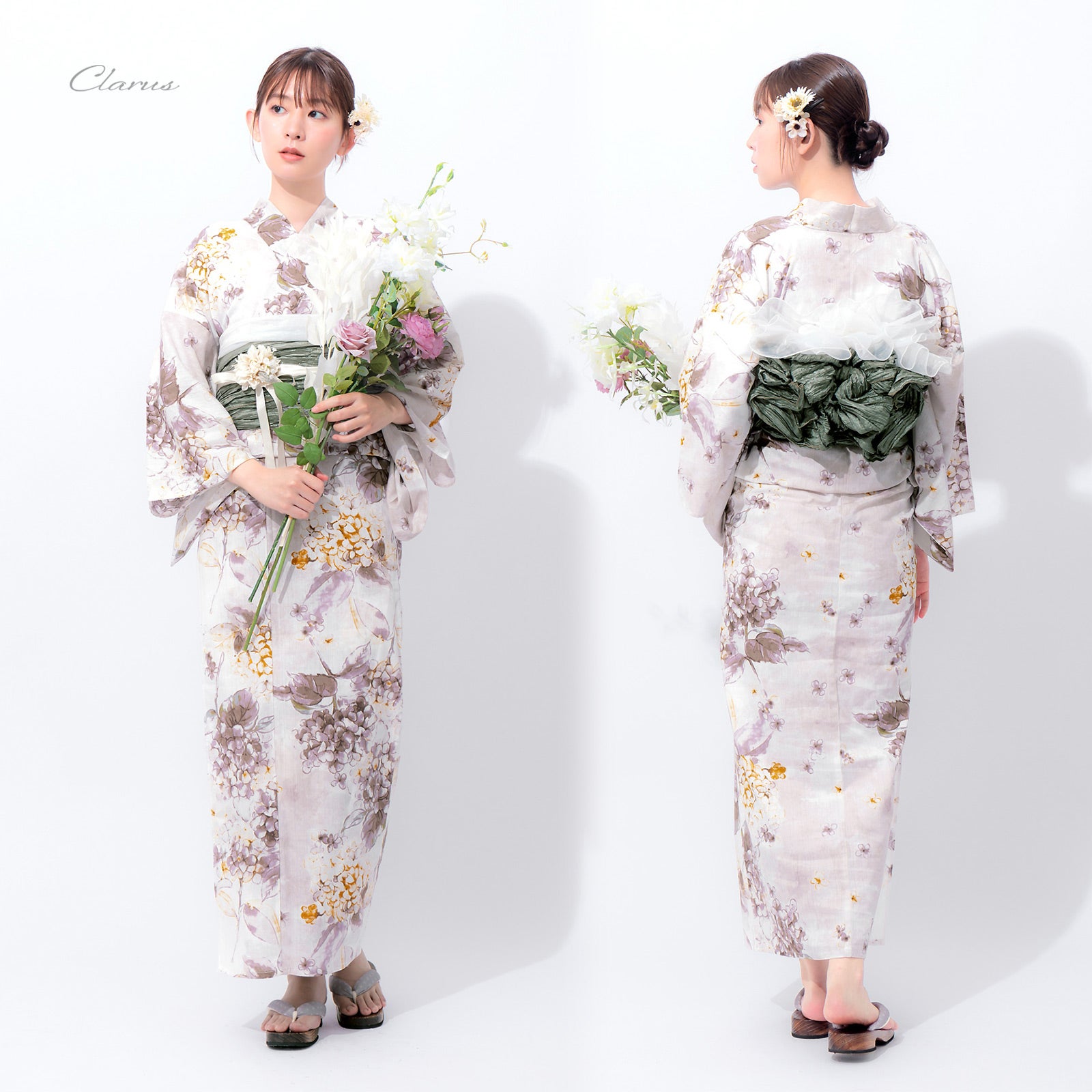 Clarus レディース 女性浴衣 単品 トレンドカラー モカムース セピア調