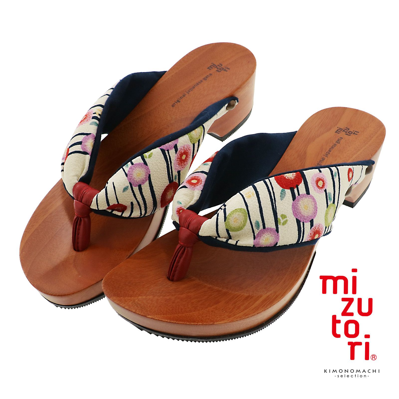 mizutori 下駄 レディース「hitete 4.5 夢椿 KT-57」みずとり 水鳥