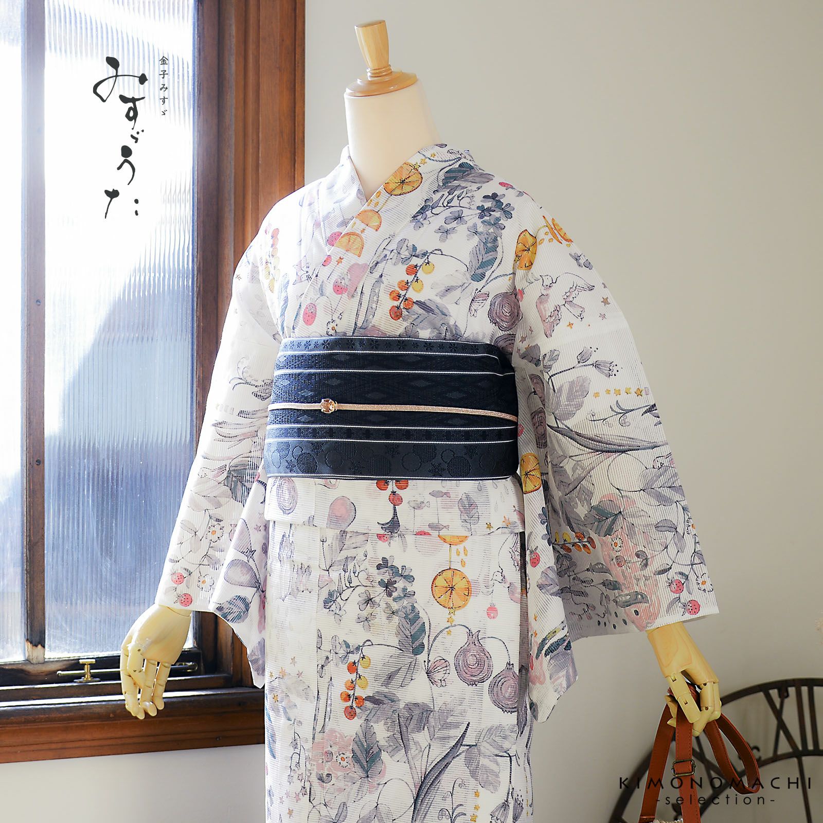 浴衣 レディース ブランド浴衣 単品「みすゞうた 私と小鳥と鈴と M