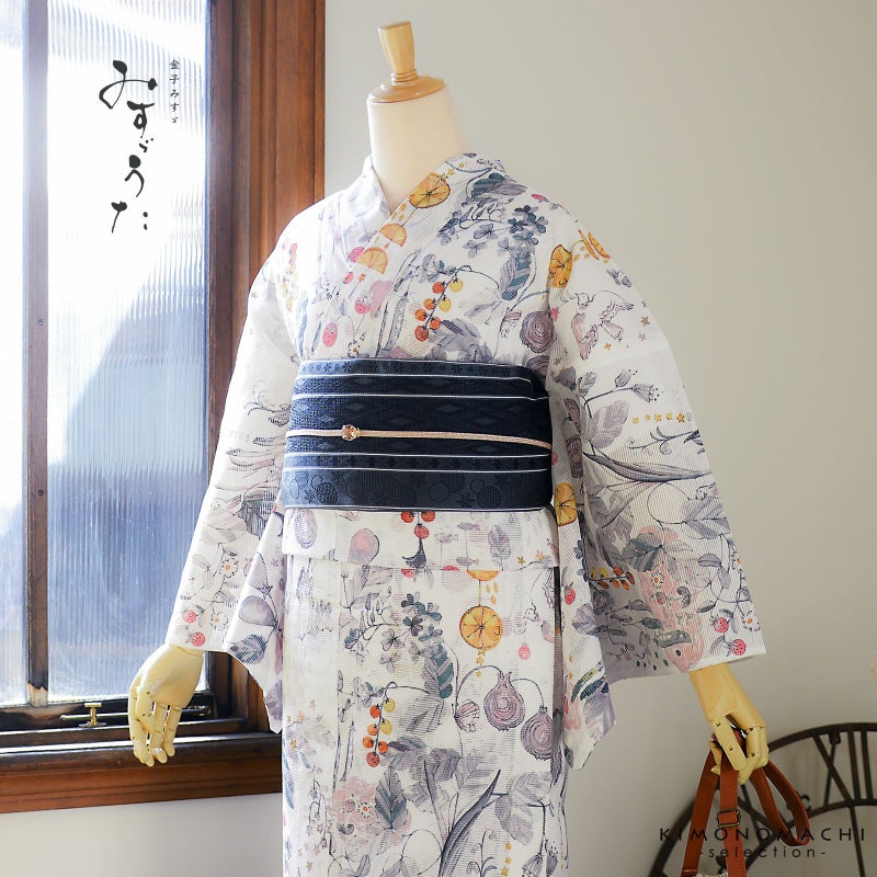 浴衣 レディース ブランド浴衣 単品「みすゞうた みんなを好きに ピンク M 2504」Fサイズ 大人 綿絽浴衣 女性浴衣単品 レディース浴衣単品 個性的 花火大会 夏祭り 女性浴衣 女性ゆかた 夏着物＜H＞【メール便不可】