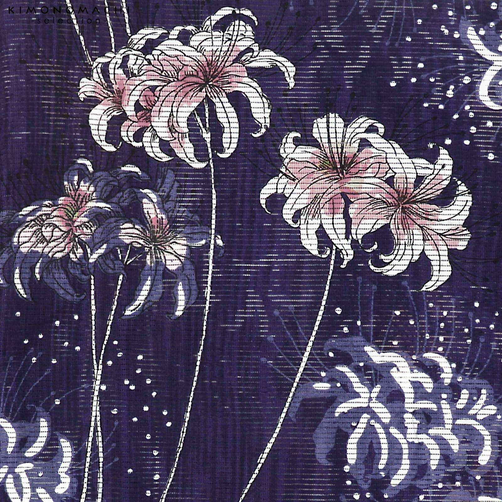 8 今期新作金子みすゞ　浴衣　ゆかた　“曼珠沙華”　未使用新品 SOUBIEN（創美苑） 浴衣 レディース 単品 みすゞうた みすずうた 金子