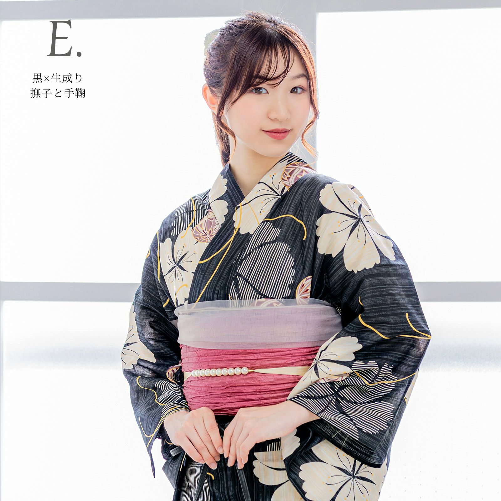 古典柄♪ふわり 薄墨菊に紅花 結び帯★綿百 変り織り★新品 浴衣 3点セット 浴衣 セット レディース浴衣 2点セット（綿浴衣＋しわ兵児帯)「菊に
