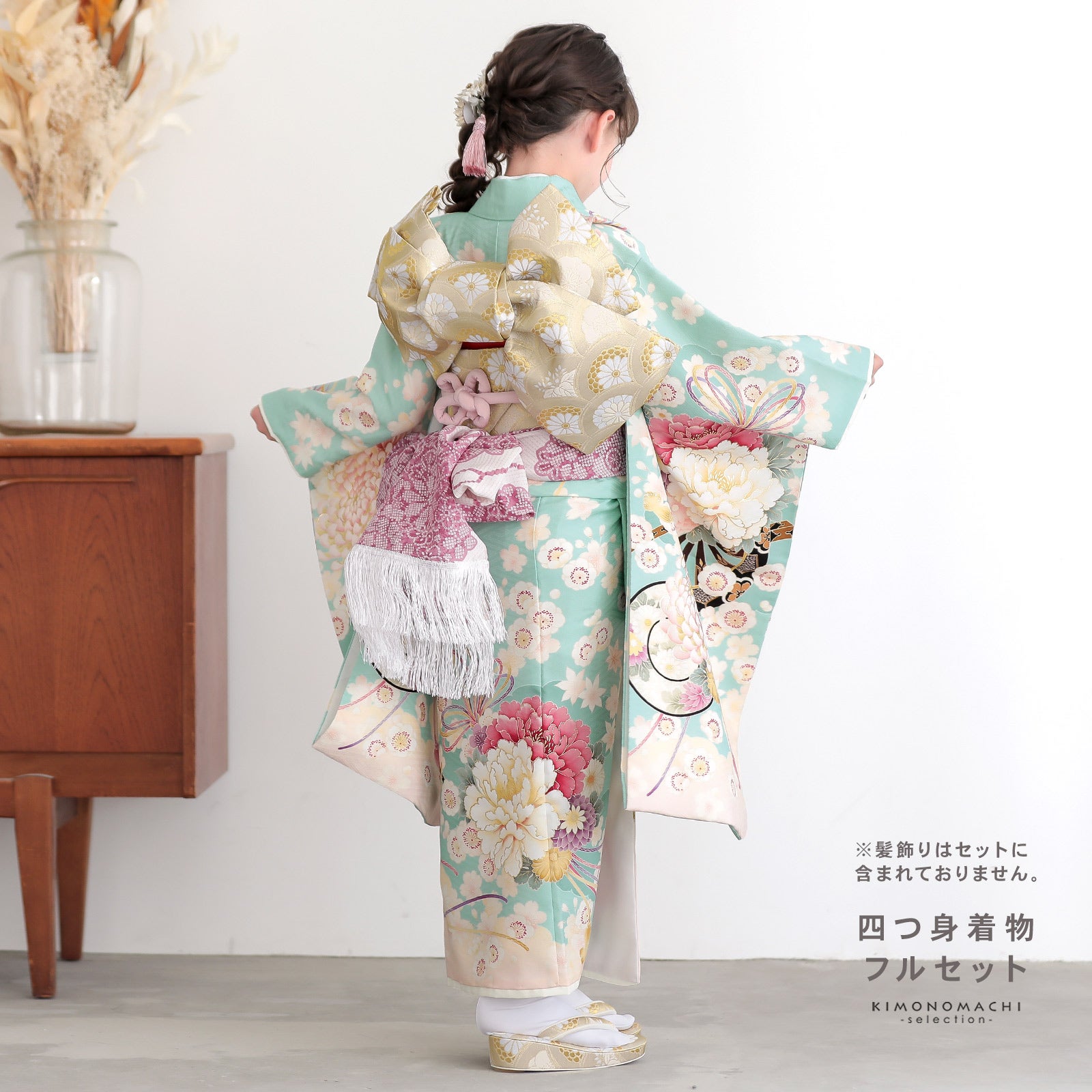 七五三早割COUPON10%OFF10/8迄)七五三 7歳 四つ身着物フルセット