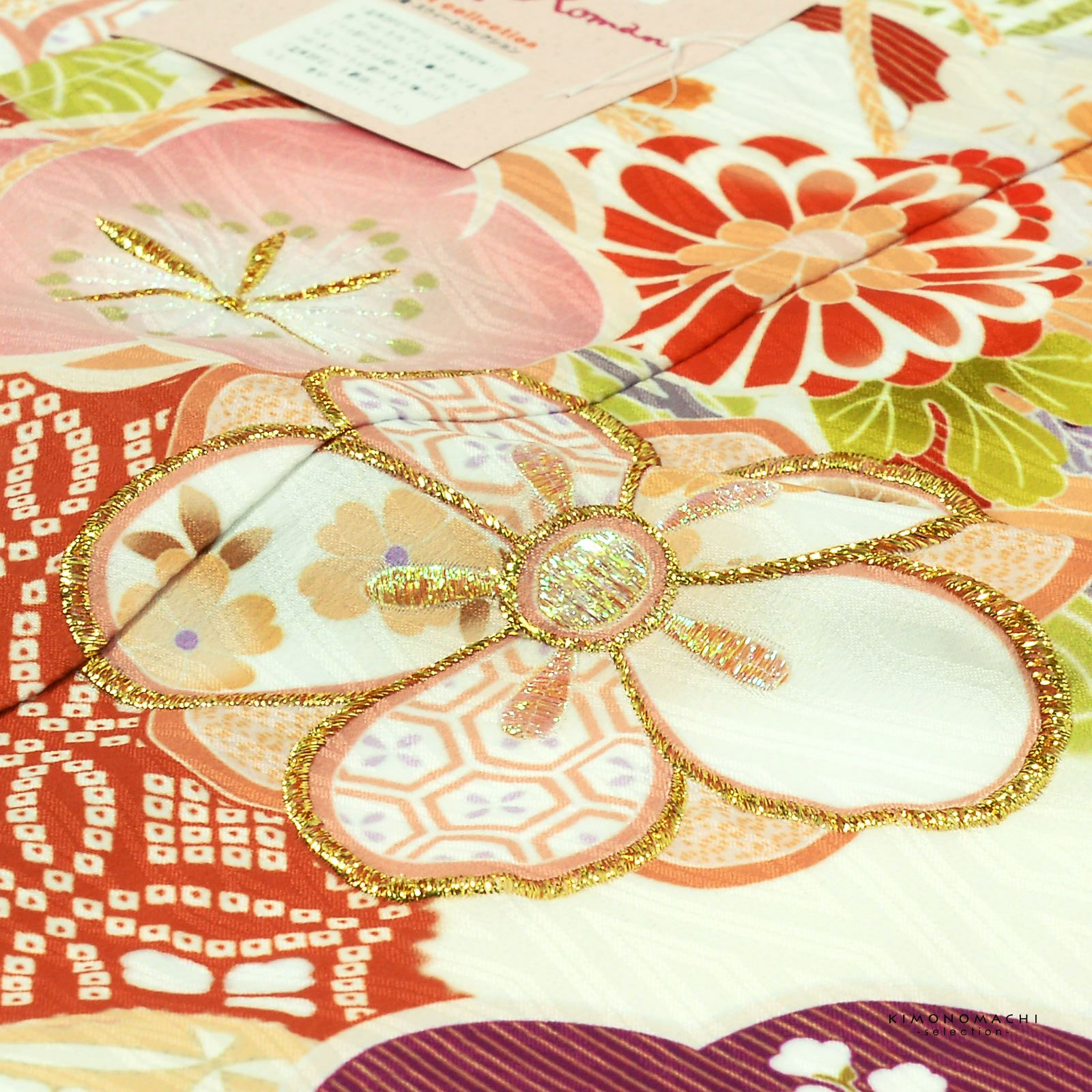 豪華7歳完全フルセット‼️豪華黒地ラメキッラキラ⭐︎花車扇金彩刺繍煌びやか見惚れる❤️ 七五三 7歳 四つ身着物フルセット ブランド Shikibu Roman 式部浪漫