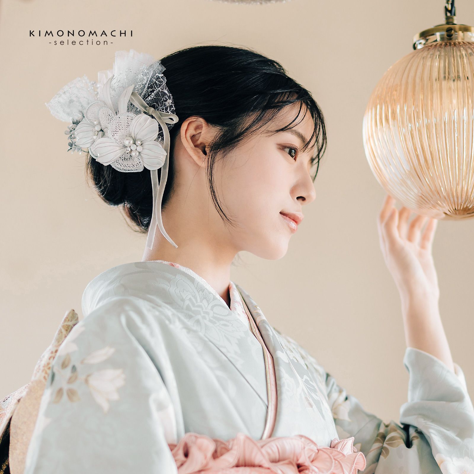 No.800 豪華！金白 ♡ 振袖髪飾り 成人式髪飾り お祝い フラワーピン 髪飾り 成人式 水引 2点セット 振袖 卒業式 袴 白 ゴールド 青 グレー