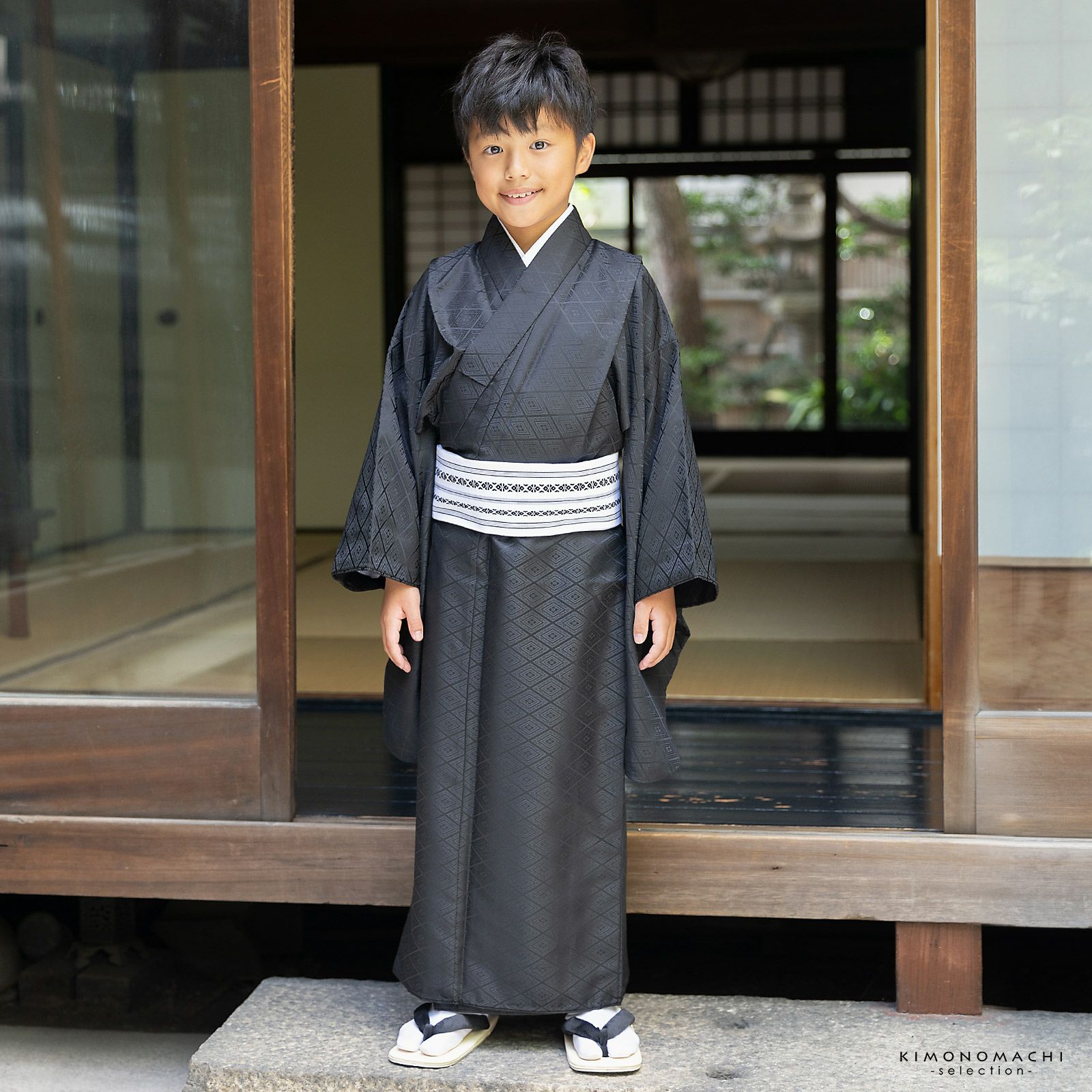 七五三早割COUPON10%OFF10/8迄)男児 男の子 雪駄 単品「黒鼻緒 16.5cm