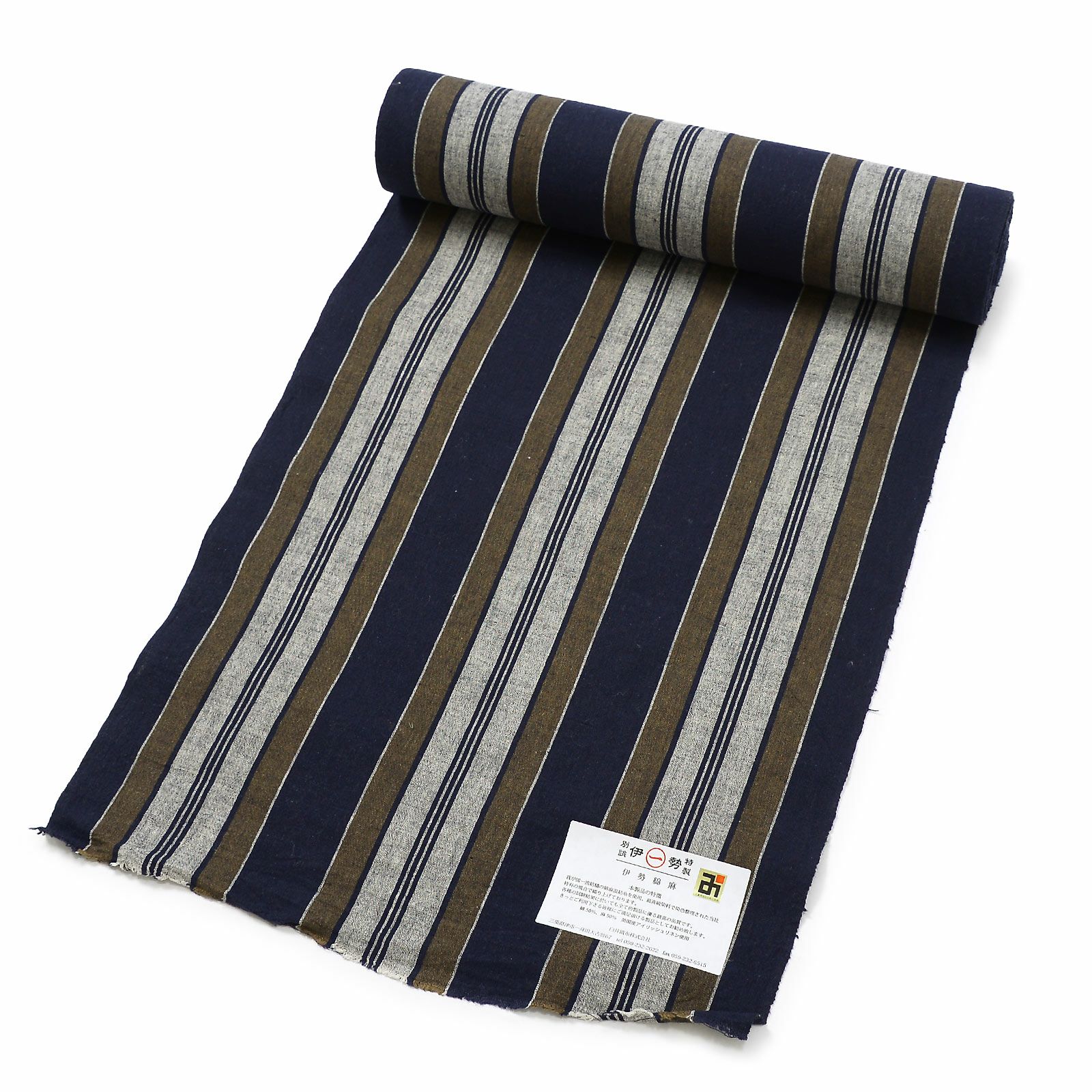 M33-8 新品保管品 綿麻 夏物 着尺反物 灰紺系 000000029893-08.jpg?size=l&w=