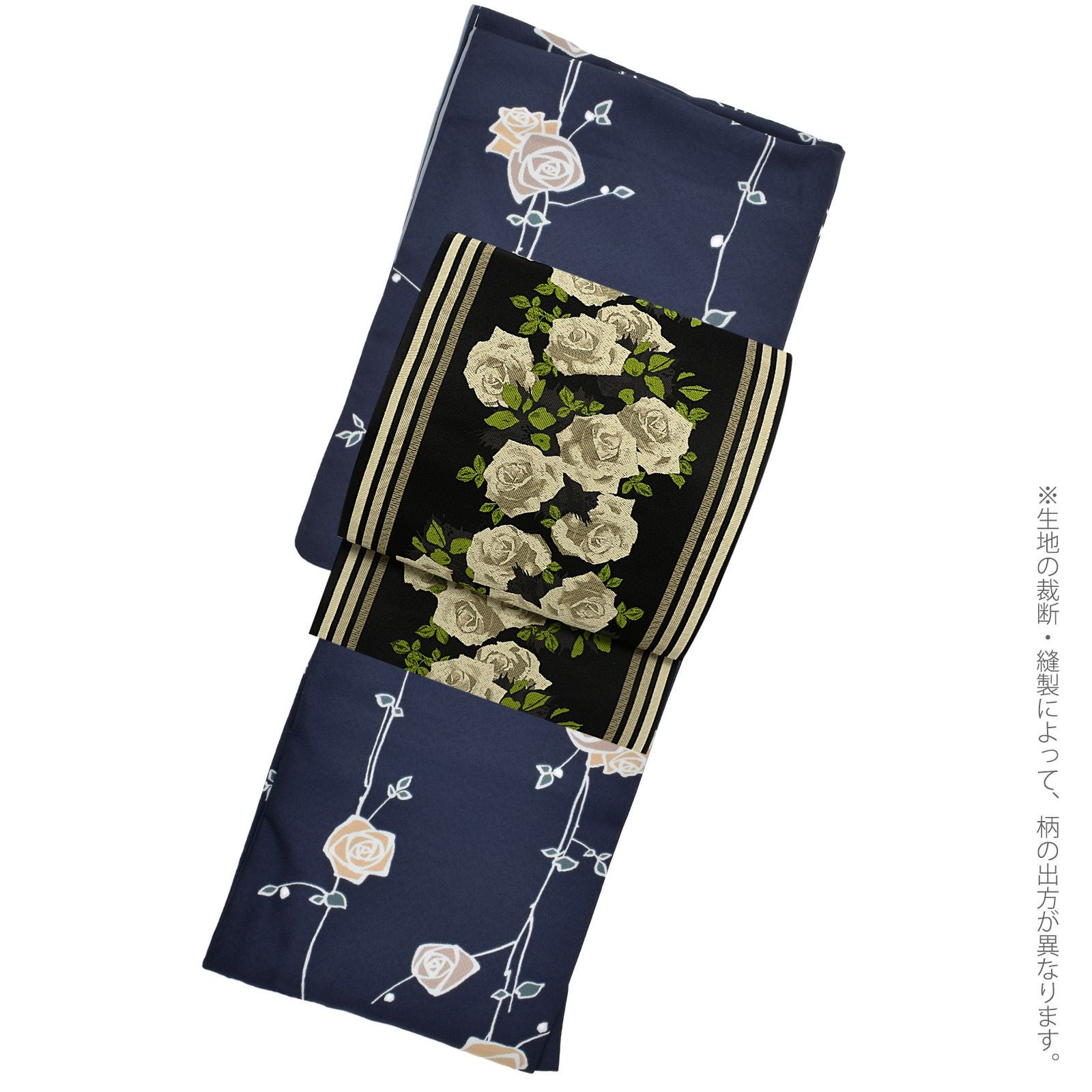濃茶地にバラの刺繍振袖＆袋帯セット♪ 20038791pc01.jpg