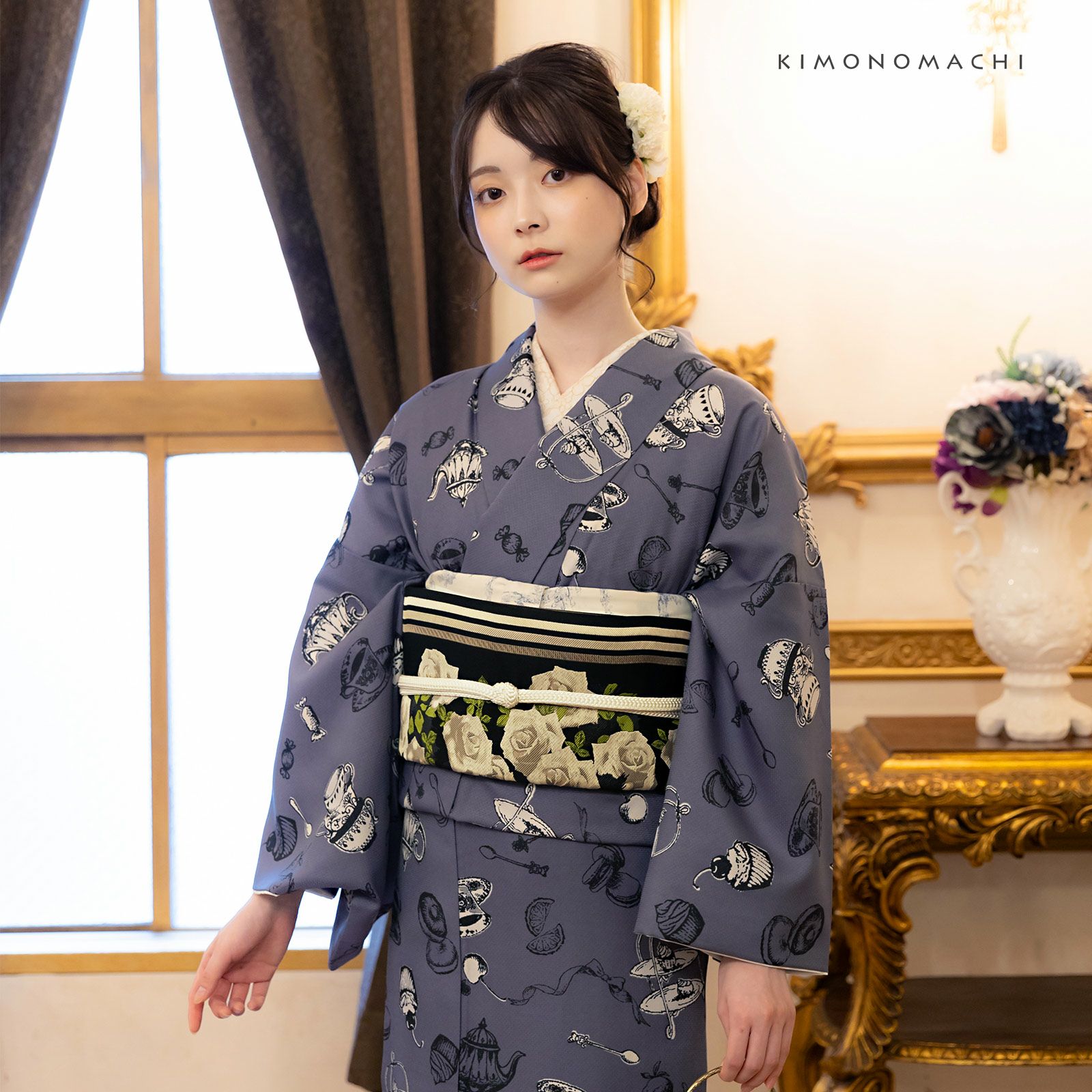 洗える着物10％OFF 3/12迄)洗える着物 セット「袷着物：アフタヌーン