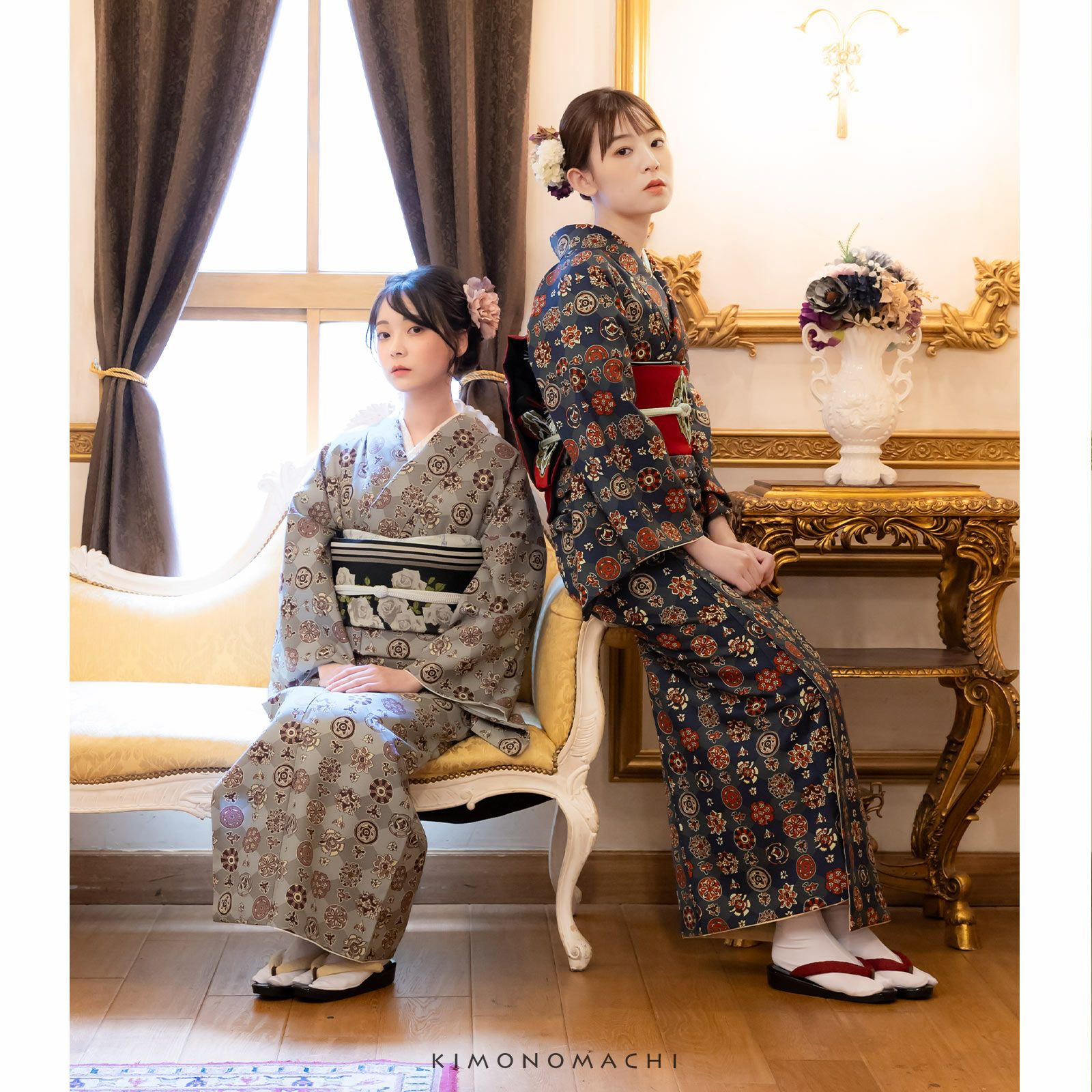 洗える着物 単品「袷着物単品 全8柄」KIMONOMACHI オリジナル きもの