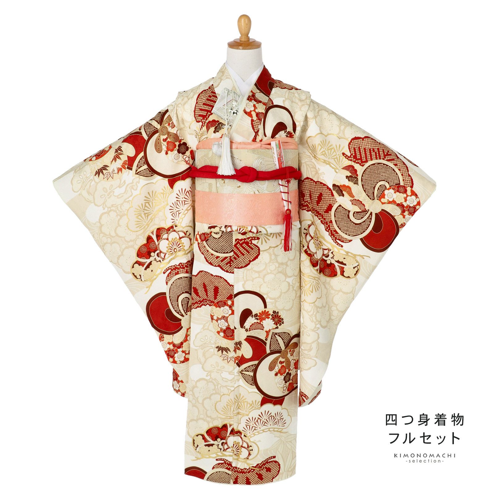 七五三早割COUPON10%OFF10/8迄)七五三 7歳 四つ身着物フルセット