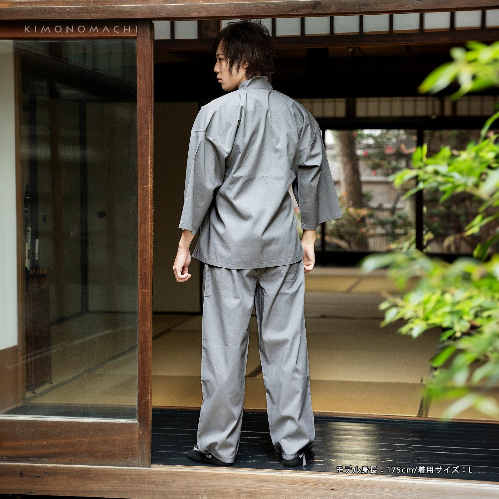 作務衣「鈍色」 サイズ S M L LL 4サイズ 父の日・母の日・敬老の日
