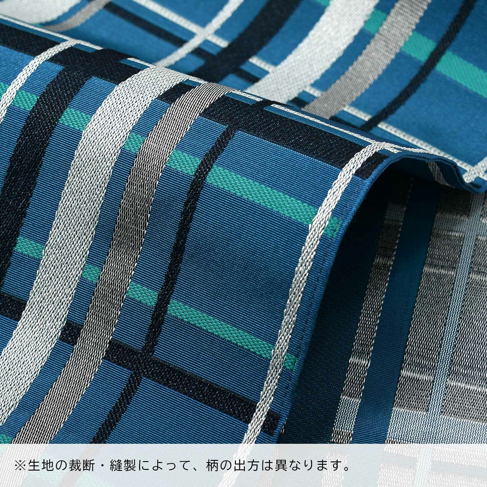 八寸名古屋帯 オルザ oluza oruza 単品「チェック ブルーグリーン