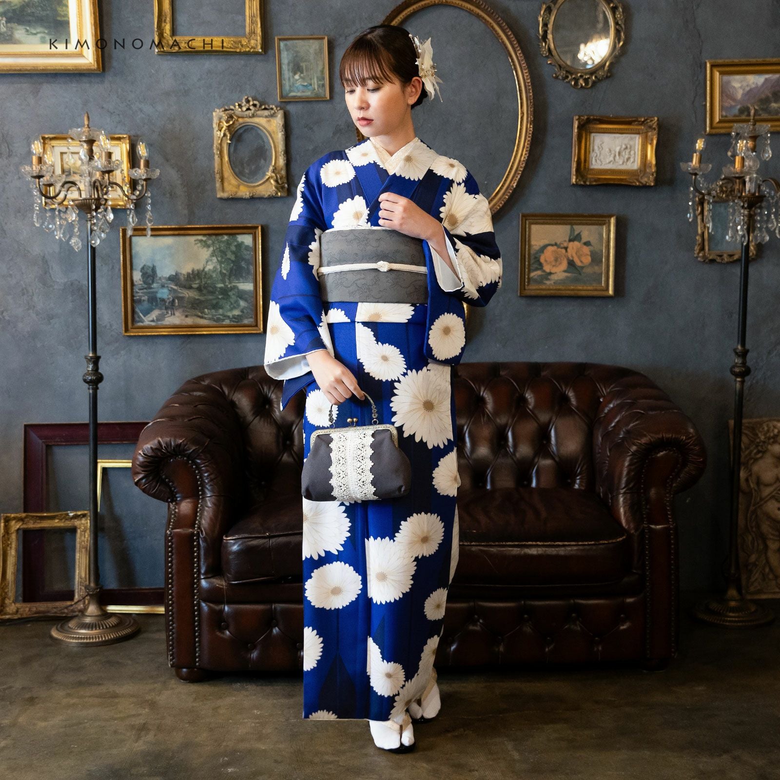 洗える着物10％OFF 3/12迄)洗える着物 セット「袷着物：矢羽根に菊