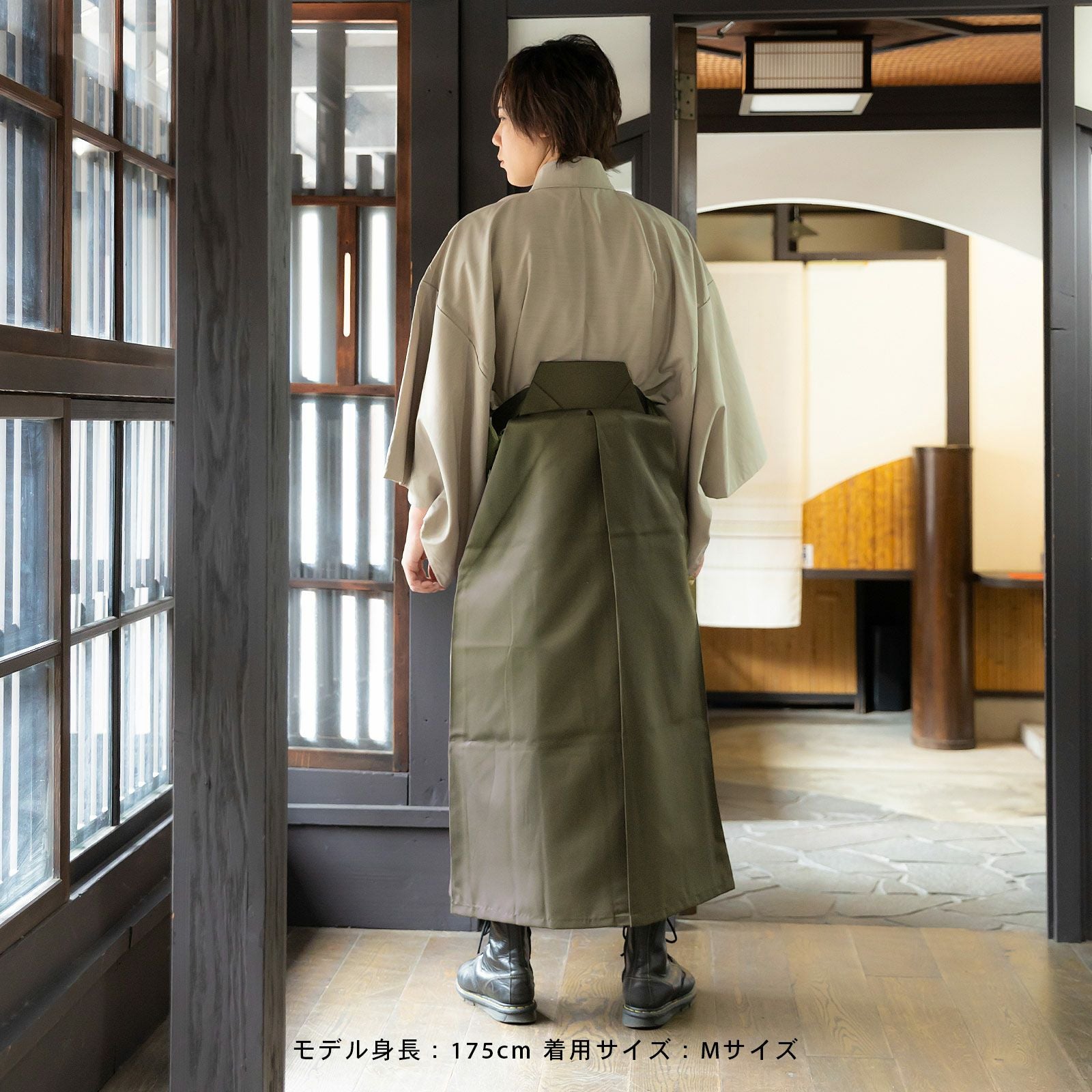 袴 メンズ 馬乗り袴 単品「利休色」S/M/L/LL/3L サイズ 馬乗袴 男 男性
