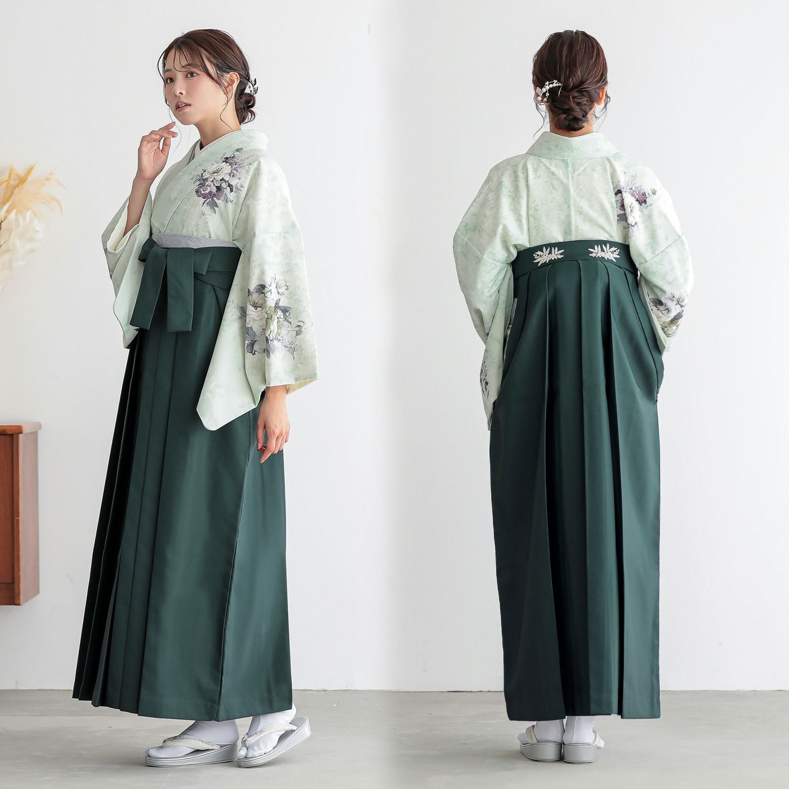 先生袴 セット 4点セット「JAPAN STYLE 訪問着＋袴＋袴下帯＋襦袢