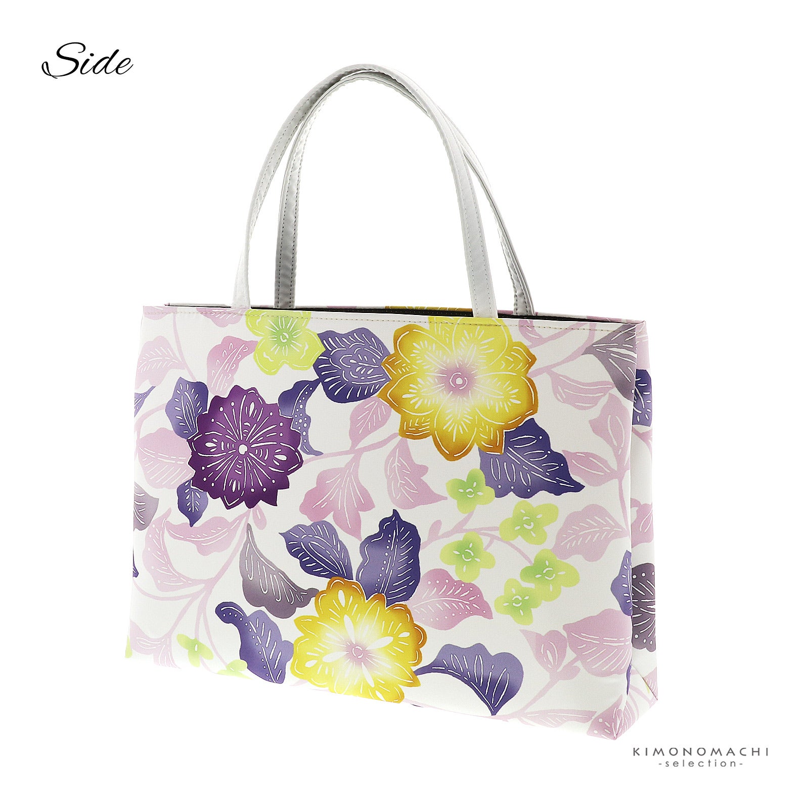 和装トートバッグ 単品 召しませ華「更紗花 オフホワイト」日本製