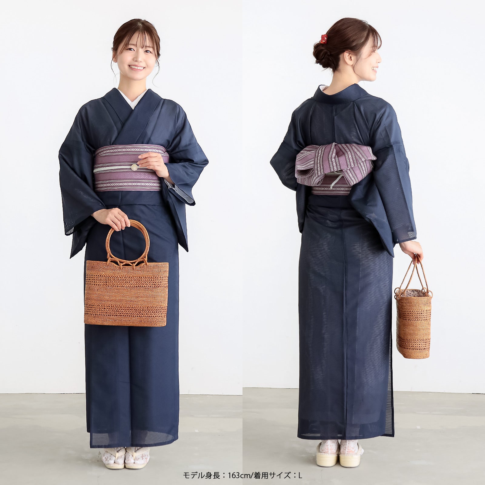 夏着物　縞柄　りっちゃん様 仕立てオーダー 小千谷ちぢみ 夏着物 麻の着物 縞 赤茶 | 男着物の加藤