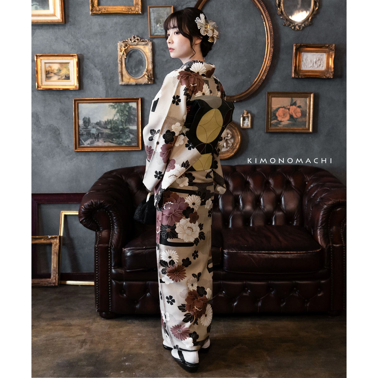 京袋帯 単品 数量限定 KIMONOMACHI オリジナル「月七宝」ポリエステル